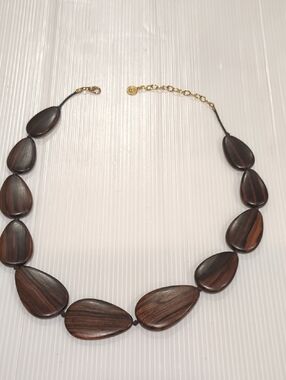 Handcrafted Brown Teardrop Bead Necklace - Women Jewelry
